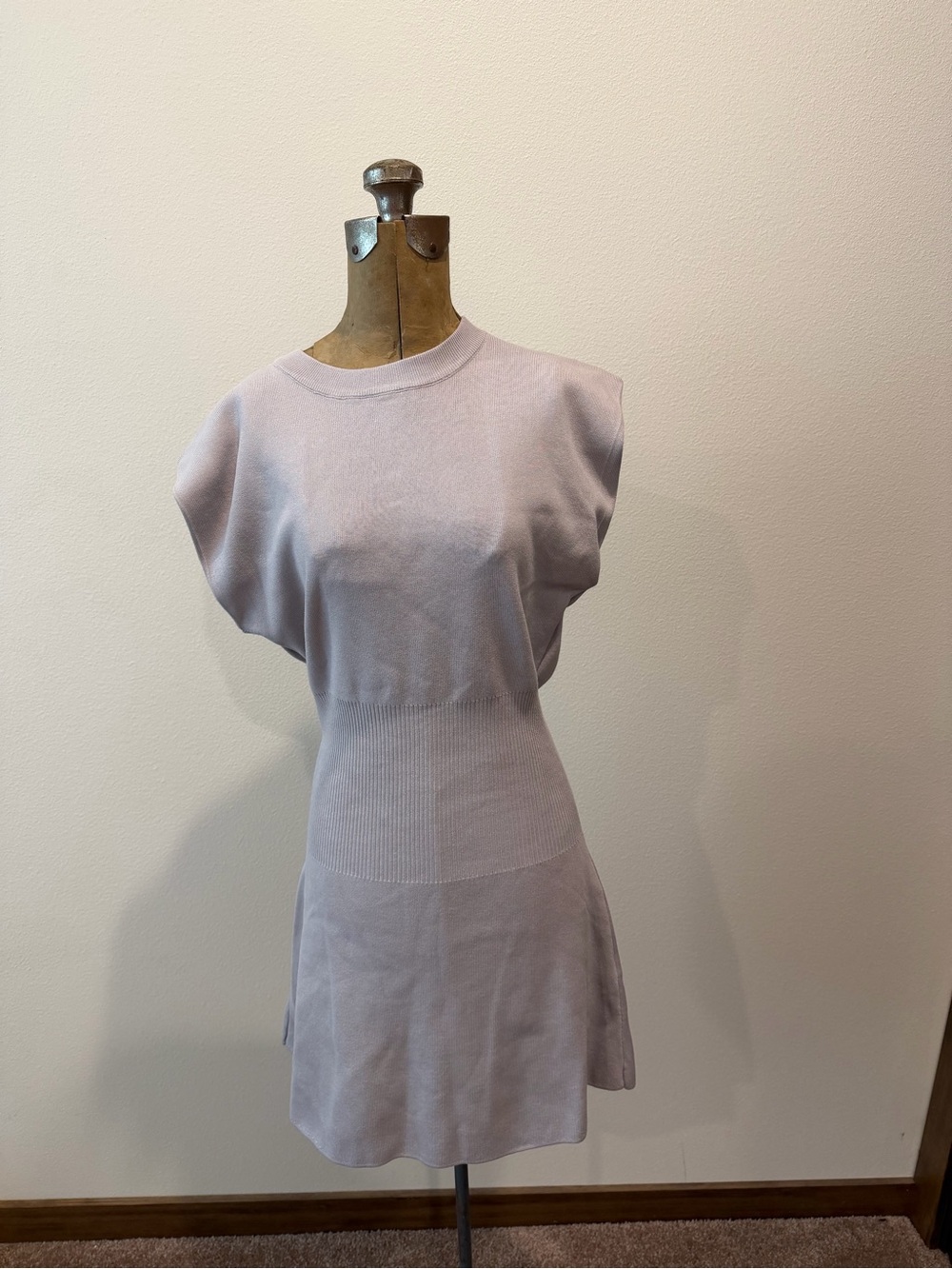 Zara Lavender Sleeveless Knit Midi Dress